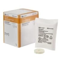 Cardinal Health #55511AMD, Antimicrobial Foam Dressing, 1" Dia Disc, Fenestrated, 4mm Hole, 40/CS (Continental US Only) Image Cardinal Health #55511AMD, Antimicrobial Foam Dressing, 1" Dia Disc, Fenestrated, 4mm Hole, 40/CS (Continental US Only) Image