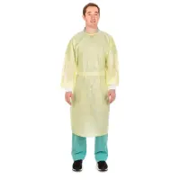 Cardinal Health #7101PG, Isolation Gown, Poly-Coated, Full-Back, Neck/Waist Ties, Knit Cuffs, Yellow, X-Large, Flat Pack, 10/pk, 10 pk/cs (Continental US Only) Image Cardinal Health #7101PG, Isolation Gown, Poly-Coated, Full-Back, Neck/Waist Ties, Knit Cuffs, Yellow, X-Large, Flat Pack, 10/pk, 10 pk/cs (Continental US Only) Image
