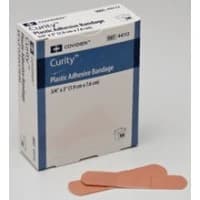 Covidien #44113, Bandage Adhesive Plastic Strip 3/4x3" Curity Flexible Perf 50/Bx, 72 BX/CA Image Covidien #44113, Bandage Adhesive Plastic Strip 3/4x3" Curity Flexible Perf 50/Bx, 72 BX/CA Image