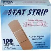 Derma Sciences #15-215, BANDAGE, STAT STRIP, ADH, 1X3, FLEXFAB, 100/BX Image Derma Sciences #15-215, BANDAGE, STAT STRIP, ADH, 1X3, FLEXFAB, 100/BX Image