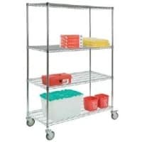 Lakeside Mfg Co #R247272CC-4, Cart Wire Heavy Duty 24x72x72" SS 4-Shelf 4-5" Swivel Casters Ea Image Lakeside Mfg Co #R247272CC-4, Cart Wire Heavy Duty 24x72x72" SS 4-Shelf 4-5" Swivel Casters Ea Image