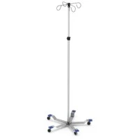 Mac Medical #IVS-7004, IV Pole SS 5-Leg 4-Hook Hand Operated Each Image Mac Medical #IVS-7004, IV Pole SS 5-Leg 4-Hook Hand Operated Each Image