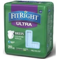 Medline #FITULTRALG, FitRight Ultra Briefs Heavy Absorbency, Large, 48" - 58" (122 CM - 147 CM), 80 EA/CS Image Medline #FITULTRALG, FitRight Ultra Briefs Heavy Absorbency, Large, 48" - 58" (122 CM - 147 CM), 80 EA/CS Image