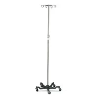 Medline #MDS80500, Aluminum 5-Leg IV Pole, 4 Hooks, Heavy-Duty Base, 48" to 80" H, Each Image Medline #MDS80500, Aluminum 5-Leg IV Pole, 4 Hooks, Heavy-Duty Base, 48" to 80" H, Each Image