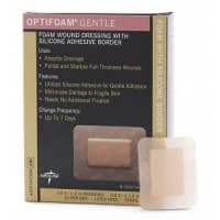 Medline #MSC20162EP, DRESSING, OPTIFOAM, GENTLE BORDER, 1.6"X2", 70/CS Image Medline #MSC20162EP, DRESSING, OPTIFOAM, GENTLE BORDER, 1.6"X2", 70/CS Image