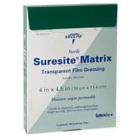 Medline #MSC2204, DRESSING, TRNSPRNT, SURESITE, MATRIX, 4X4.5", 50 EA/BX, 200 EA/CS Image Medline #MSC2204, DRESSING, TRNSPRNT, SURESITE, MATRIX, 4X4.5", 50 EA/BX, 200 EA/CS Image