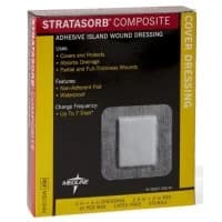 Medline #MSC3044, DRESSING, STRATASORB, COMP, ISLAND, 4"X4", 10 EA/BX, 100 EA/CS Image Medline #MSC3044, DRESSING, STRATASORB, COMP, ISLAND, 4"X4", 10 EA/BX, 100 EA/CS Image