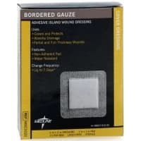 Medline #MSC3222, GAUZE, BORDERED, 2" X 2"(1" X 1"PAD)STRL, 150 EA/CS, 10 BX/CS Image Medline #MSC3222, GAUZE, BORDERED, 2" X 2"(1" X 1"PAD)STRL, 150 EA/CS, 10 BX/CS Image