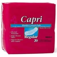 Medline #MSC325100, Capri Bladder Control Pads, Regular, 2.75 x 9.75" (7 x 25 cm), 180 EA/CS Image Medline #MSC325100, Capri Bladder Control Pads, Regular, 2.75 x 9.75" (7 x 25 cm), 180 EA/CS Image