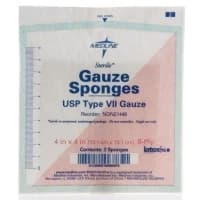 Medline #NON21448, GAUZE, SPONGE, 4"X4", 8PLY, STRL, LF, 2/PK, 1200 EA/CS, 600 PK/CS, 12 BX/CS Image Medline #NON21448, GAUZE, SPONGE, 4"X4", 8PLY, STRL, LF, 2/PK, 1200 EA/CS, 600 PK/CS, 12 BX/CS Image