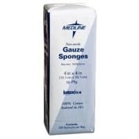 Medline #NON25416, GAUZE, SPONGE, 4"X4", 16PLY, WOVEN, NS, LF, 2000 EA/CS, 10 PK/CS Image Medline #NON25416, GAUZE, SPONGE, 4"X4", 16PLY, WOVEN, NS, LF, 2000 EA/CS, 10 PK/CS Image