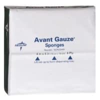 Medline #NON25449, GAUZE, SPONGE, AVANT, 4"X4", 4PLY, NS, 25/SLV, 2500 EA/CS, 100 PK/CS Image Medline #NON25449, GAUZE, SPONGE, AVANT, 4"X4", 4PLY, NS, 25/SLV, 2500 EA/CS, 100 PK/CS Image