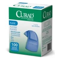 Medline #NON25600BL, BANDAGE, ADH, PLASTIC, 1"X3", BLUE, METAL DET, 1200 EA/CS, 12 BX/CS Image Medline #NON25600BL, BANDAGE, ADH, PLASTIC, 1"X3", BLUE, METAL DET, 1200 EA/CS, 12 BX/CS Image