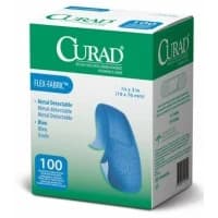 Medline #NON25650BL, BANDAGE, ADH, FABRIC, 3/4"X3", BLUE, MET DET, 1200 EA/CS, 12 BX/CS Image Medline #NON25650BL, BANDAGE, ADH, FABRIC, 3/4"X3", BLUE, MET DET, 1200 EA/CS, 12 BX/CS Image