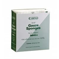 Medline #PRM4412, GAUZE, SPONGE, 4"X4", 12PLY, STERILE, LF, 2/PK, 50 EA/BX, 25 PK/BX, 24 BX/CS Image Medline #PRM4412, GAUZE, SPONGE, 4"X4", 12PLY, STERILE, LF, 2/PK, 50 EA/BX, 25 PK/BX, 24 BX/CS Image