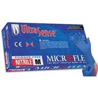 Microflex #US-220-M, Glove Exam PF Nitrile LF Medium Blue UltraSense 100/Bx, 10 BX/CA Image Microflex #US-220-M, Glove Exam PF Nitrile LF Medium Blue UltraSense 100/Bx, 10 BX/CA Image