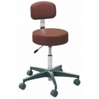 Pedigo Products #P-521-GS, Stool Exam Gas Cyl w/Back Alum 5-Leg; Dual Wheel Casters Ea Image Pedigo Products #P-521-GS, Stool Exam Gas Cyl w/Back Alum 5-Leg; Dual Wheel Casters Ea Image
