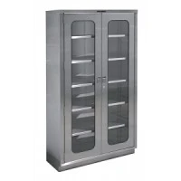 Pedigo Products #P-8030-W/C, CABINET, SS, GLASS DD, FLAT TOP, CASTER BASE, EACH Image Pedigo Products #P-8030-W/C, CABINET, SS, GLASS DD, FLAT TOP, CASTER BASE, EACH Image