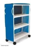 Phlebotic #5916-SU, Cart Linen Standard 20x40 PVC 3 Shelf 4Cstr w/Cvr Suncast Blue Ea Image Phlebotic #5916-SU, Cart Linen Standard 20x40 PVC 3 Shelf 4Cstr w/Cvr Suncast Blue Ea Image