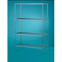 Tarrison Products Ltd #T18246C/2-C5SPS/2-SPB, CART, STEM CASTER, CHROME, 4 SHELF, 18X24X69, EACH Image Tarrison Products Ltd #T18246C/2-C5SPS/2-SPB, CART, STEM CASTER, CHROME, 4 SHELF, 18X24X69, EACH Image