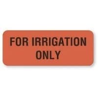 United Ad Label #HN282, LABEL, FOR IRRIGATION ONLY, FL RED 420/ROL, EACH Image United Ad Label #HN282, LABEL, FOR IRRIGATION ONLY, FL RED 420/ROL, EACH Image